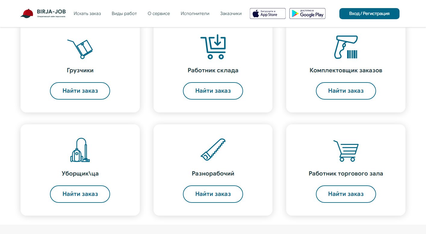 Карточки видов работ