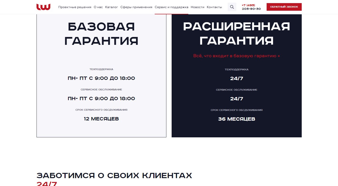 Базовая и расширенная гарантия
